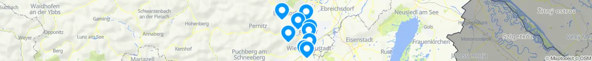 Kartenansicht für Apotheken-Notdienste in der Nähe von Wöllersdorf-Steinabrückl (Wiener Neustadt (Land), Niederösterreich)